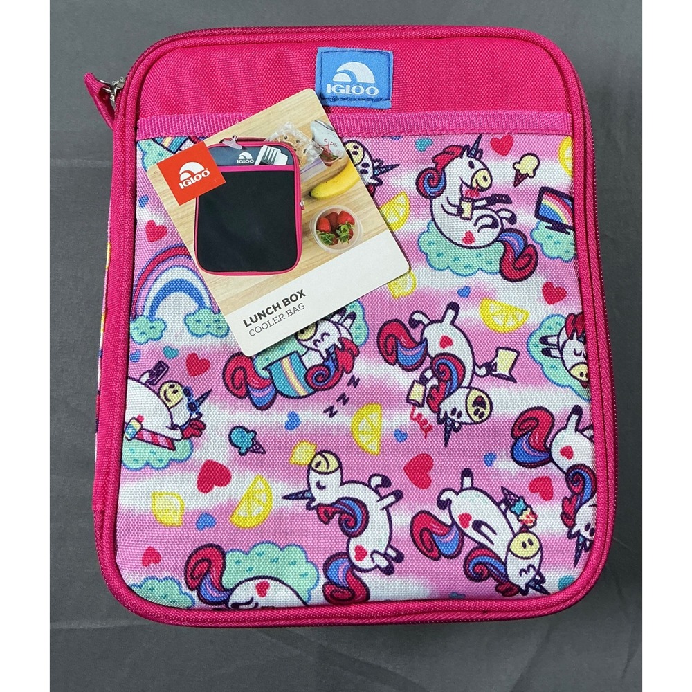 Igloo Pink Blue Unicorn Insulated Lunch Box Cooler‎ Bag 4899701 New with Tags